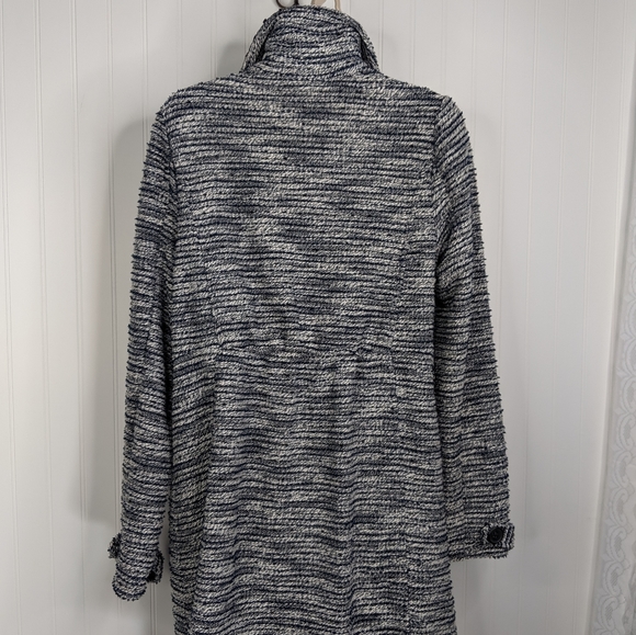 Mystree Navy Marled Double Breast Sweater Coat ML - Picture 10 of 16